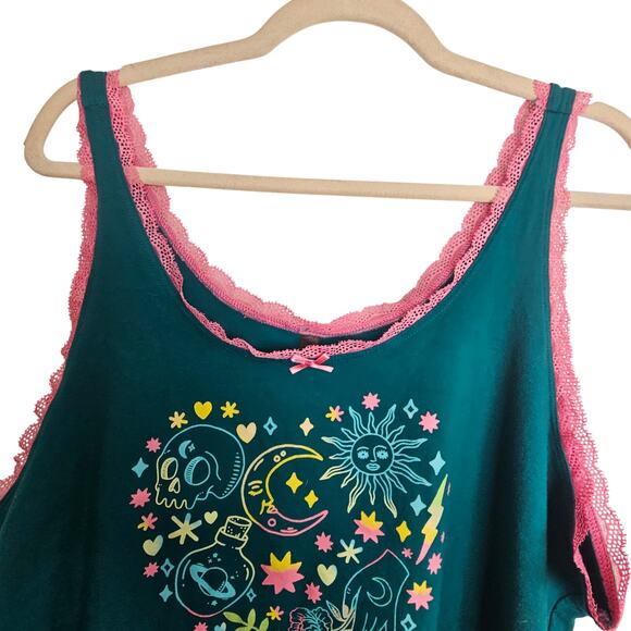 Torrid Sleep Tank Top Sleeveless Pajama Top Moon Print Shirt Women 3X - Picture 3 of 7